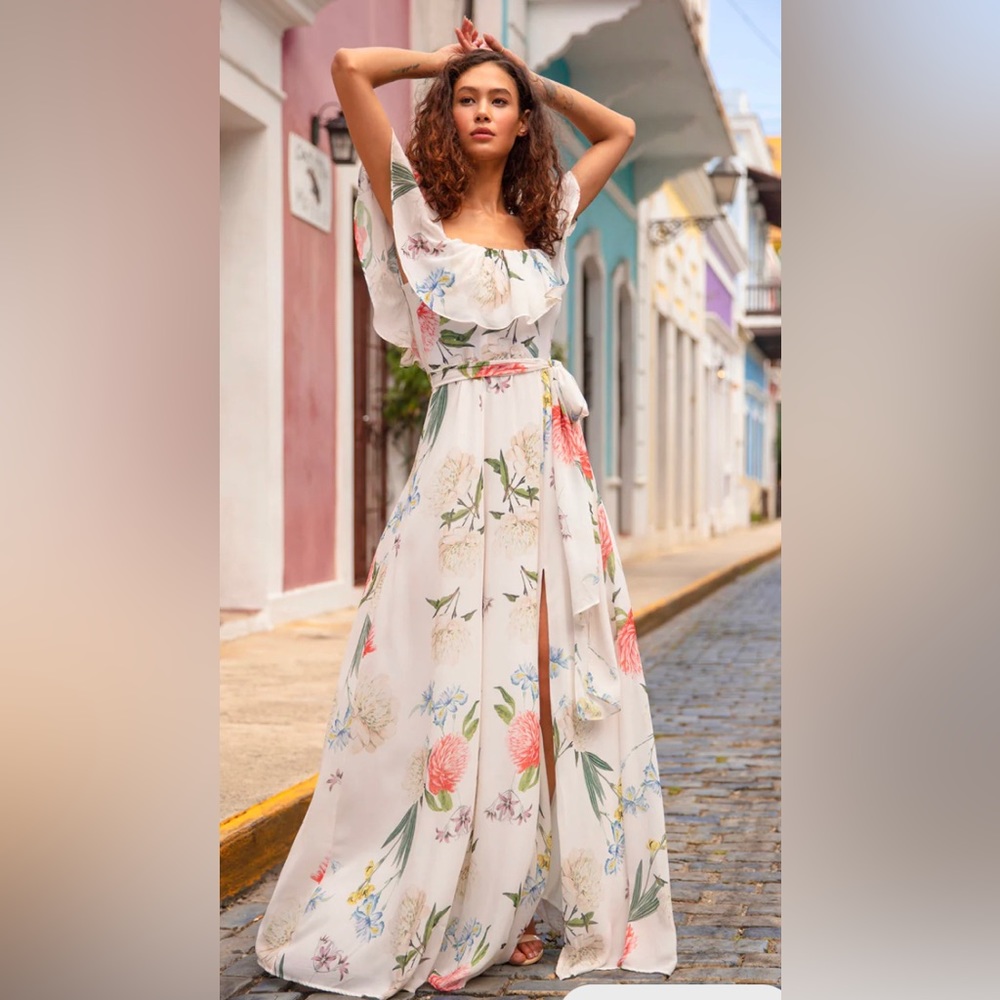 Yumi Kim floral Carmen Maxi Dress L